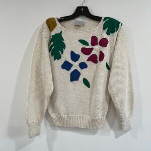 VTG Nannell 80's hand knit sweater size M beautiful design